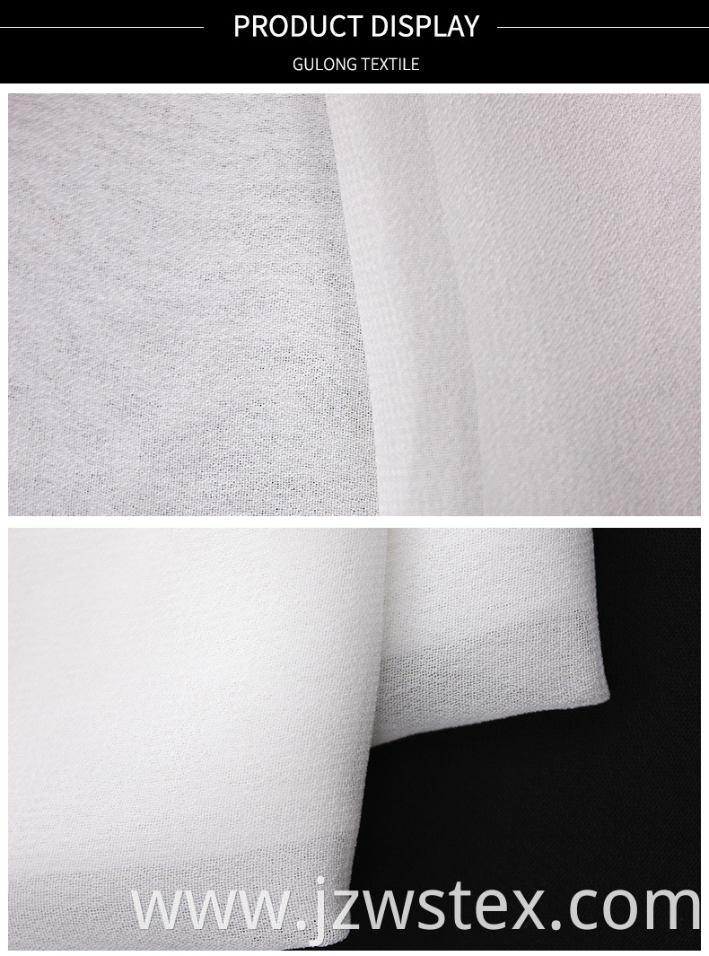 100% Polyester Plain Dyed Bulk Chiffon Fabric For Dress